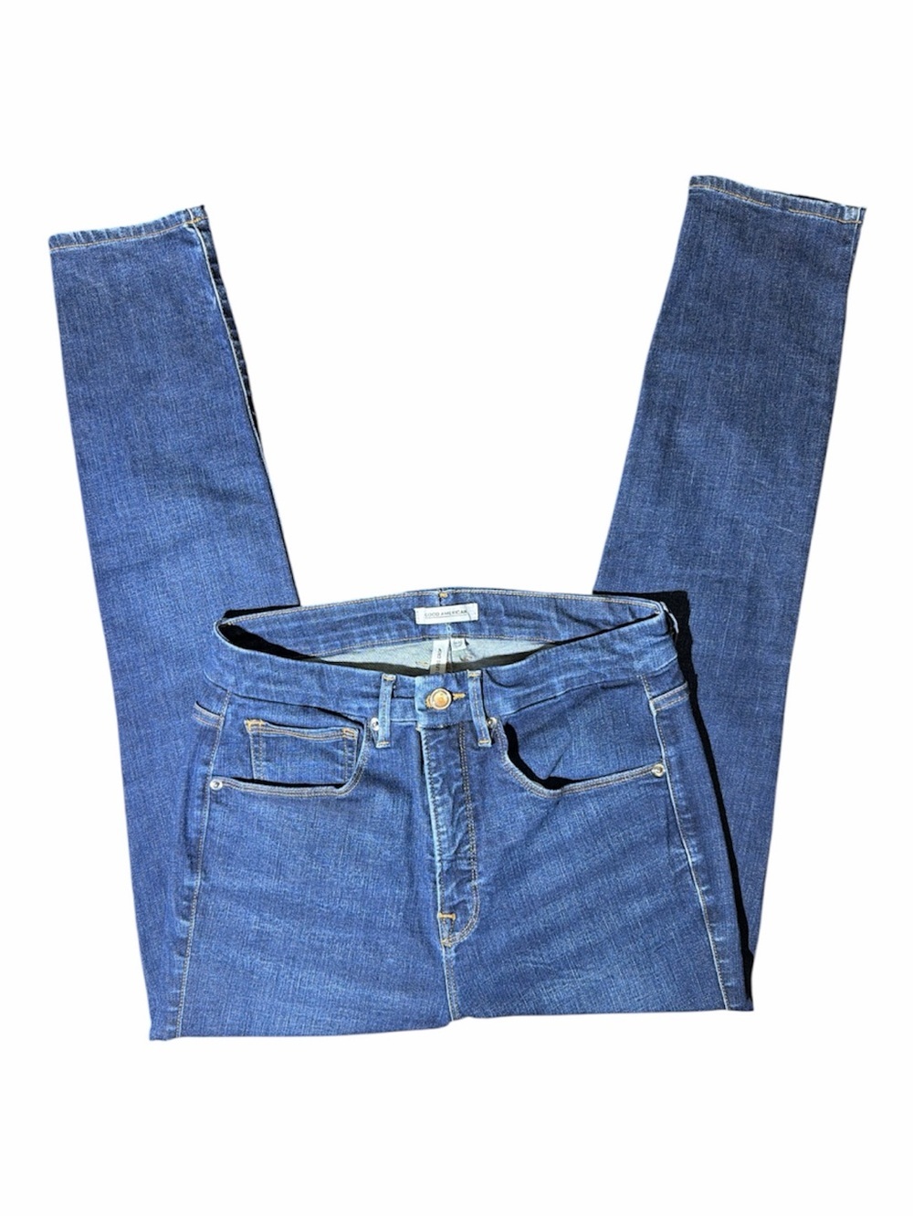Good American Dark Indigo Ankle Skinny Jeans - Women - Picture 6 of 12
